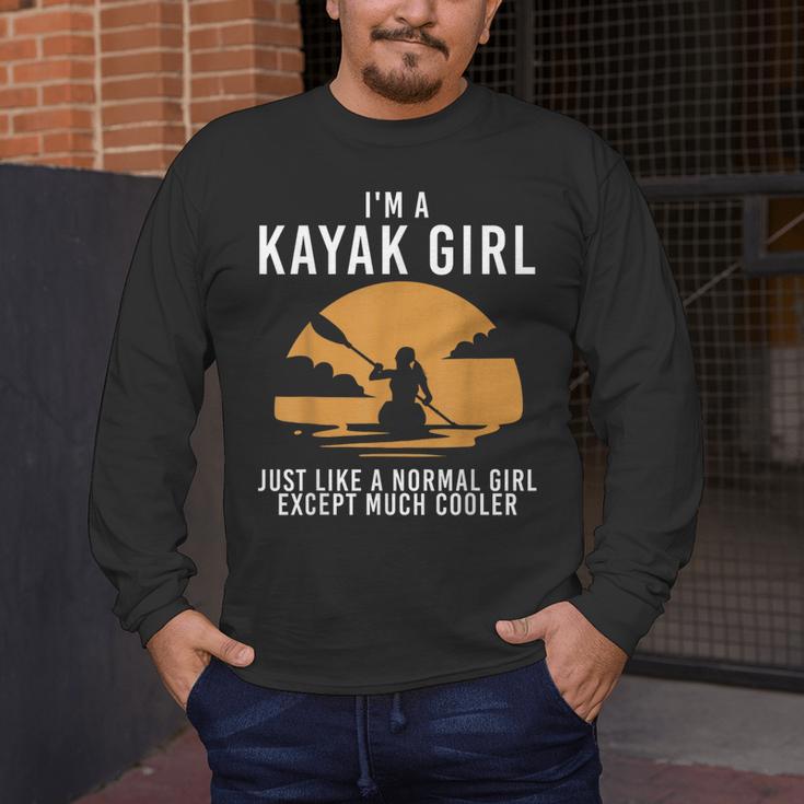 Cool Kayak For Women Girls Kayaker Canoe Kayaking Paddle Oar Men's Long Sleeve T-Shirt