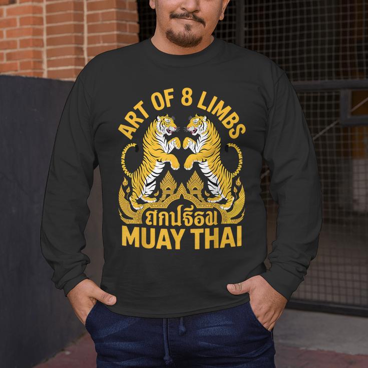 Cute Muay Thai Art For Men Women Kids Muay Thai Lovers Men's Long Sleeve T-Shirt