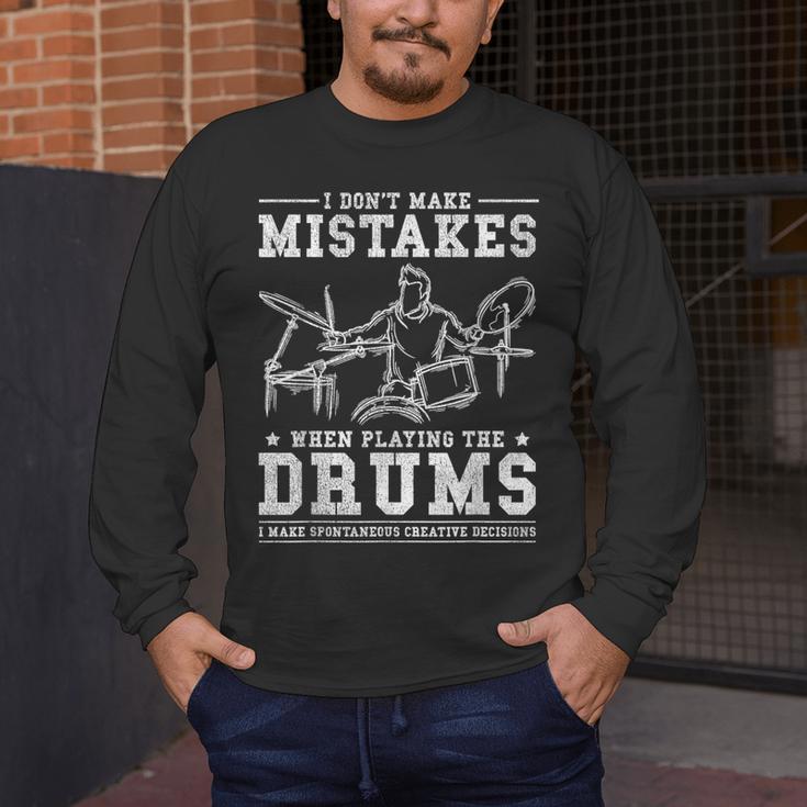 Drummer Music Drum Kit Men's Long Sleeve T-Shirt
