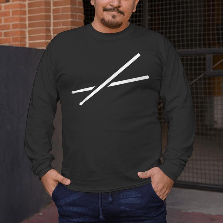 Drumsticks Drum Kit Men's Long Sleeve T-Shirt Drumsticks Drum Kit Men's Long Sleeve T-Shirt