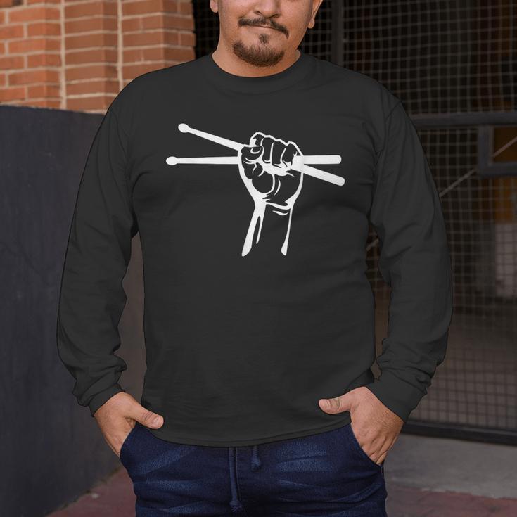 Drumsticks Hand Drum Kit Drummer Men's Long Sleeve T-Shirt Drumsticks Hand Drum Kit Drummer Men's Long Sleeve T-Shirt