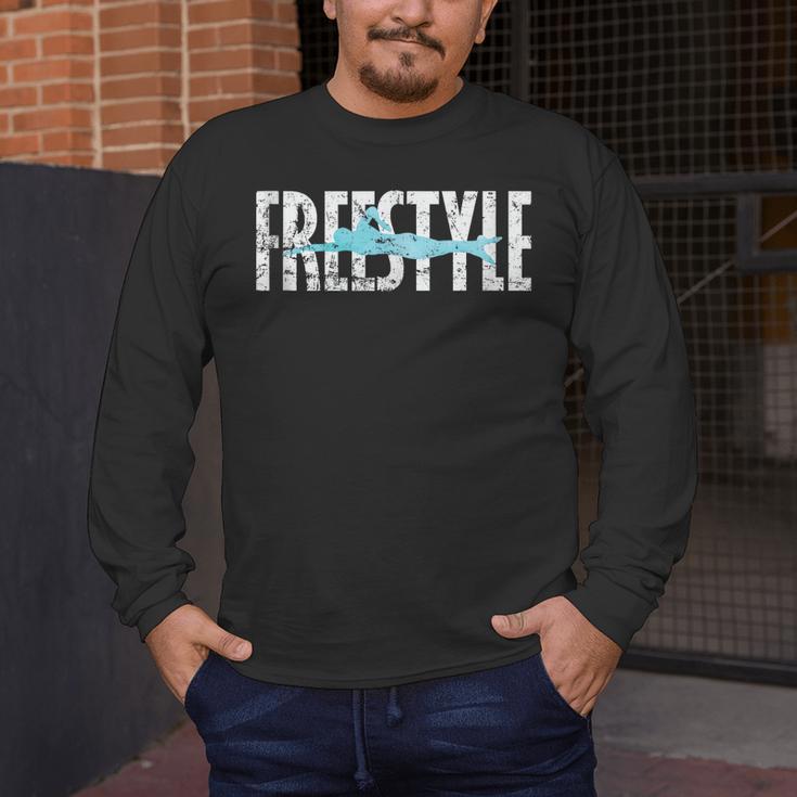 Freestyle Swimming Men's Long Sleeve T-Shirt Freestyle Swimming Men's Long Sleeve T-Shirt