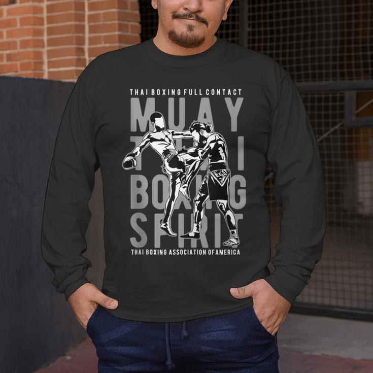 Full Contact Thai Boxing Association Of America Muay Thai Men's Long Sleeve T-Shirt Full Contact Thai Boxing Association Of America Muay Thai Men's Long Sleeve T-Shirt