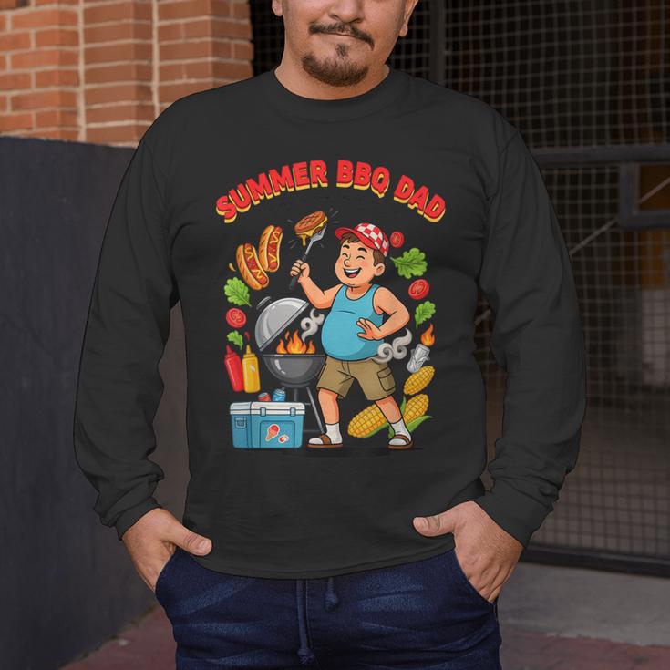 Fun Summer BBQ Dad For Grilling Enthusiasts Men's Long Sleeve T-Shirt