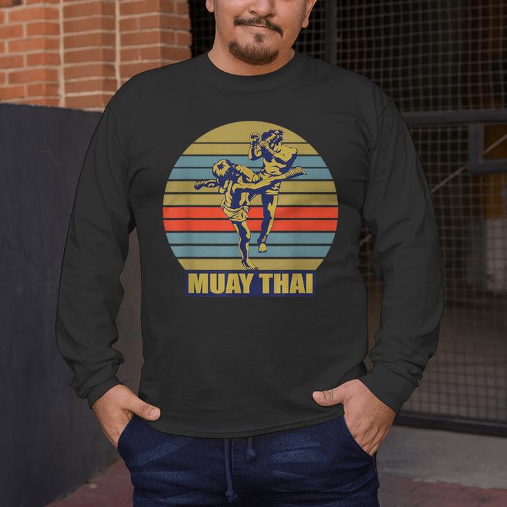 Great Muay Thai Kickboxing Martial Artist Thailand Men's Long Sleeve T-Shirt