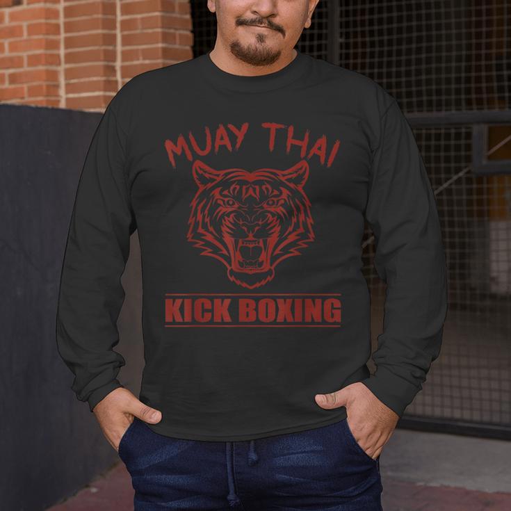 Great Muay Thai Tiger Kickboxing Martial Artist Men's Long Sleeve T-Shirt