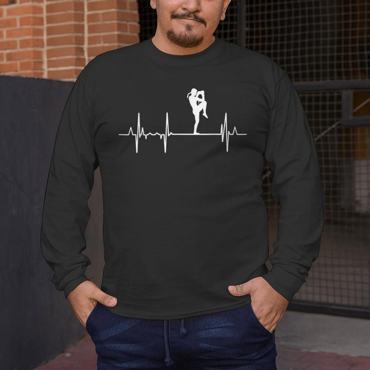 My Heart Beats For Muay Thai Martial Artist Men's Long Sleeve T-Shirt My Heart Beats For Muay Thai Martial Artist Men's Long Sleeve T-Shirt