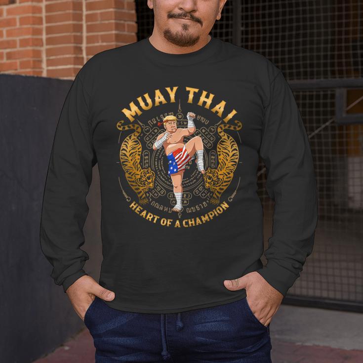 Heart Of a Champion Kickboxing And Muay Thai Trump Men's Long Sleeve T-Shirt