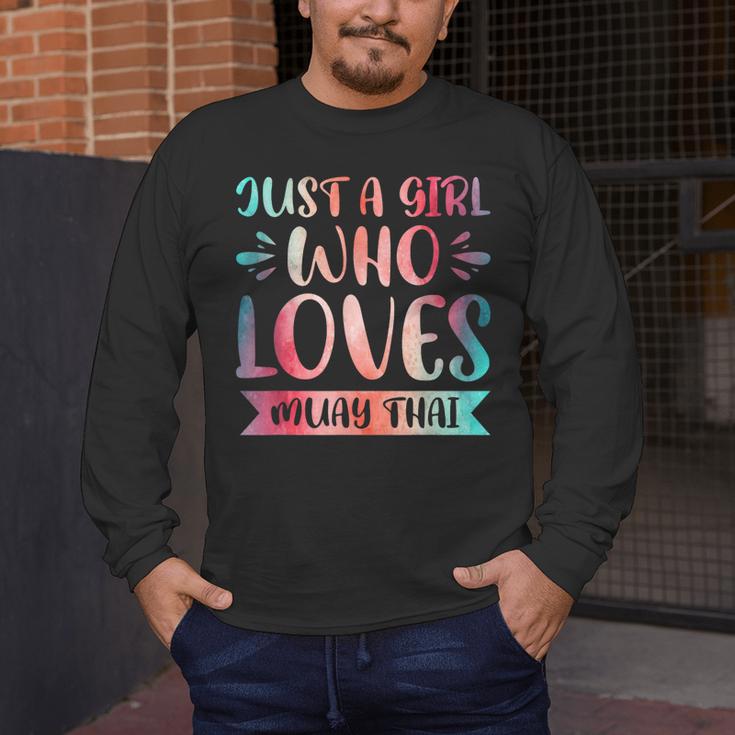 Just a Girl Who Loves Muay Thai Men's Long Sleeve T-Shirt Just a Girl Who Loves Muay Thai Men's Long Sleeve T-Shirt