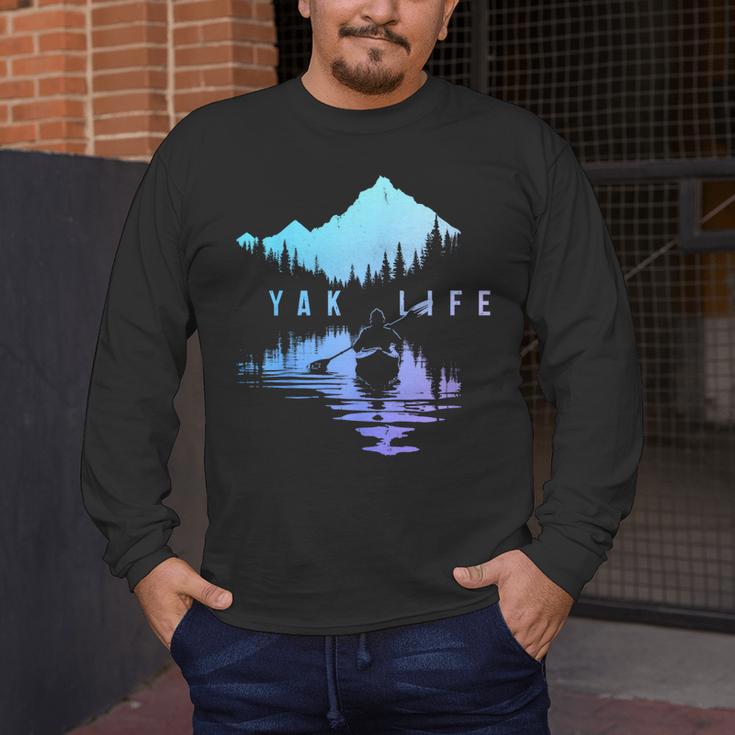 Kayak Kayak Vintage Mountains Canoe Kayak Men's Long Sleeve T-Shirt Kayak Kayak Vintage Mountains Canoe Kayak Men's Long Sleeve T-Shirt