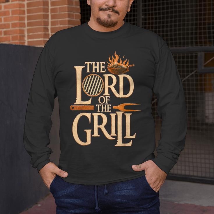 Lord Of The Grill BBQ Daddy Nerd Dad Men's Long Sleeve T-Shirt Lord Of The Grill BBQ Daddy Nerd Dad Men's Long Sleeve T-Shirt