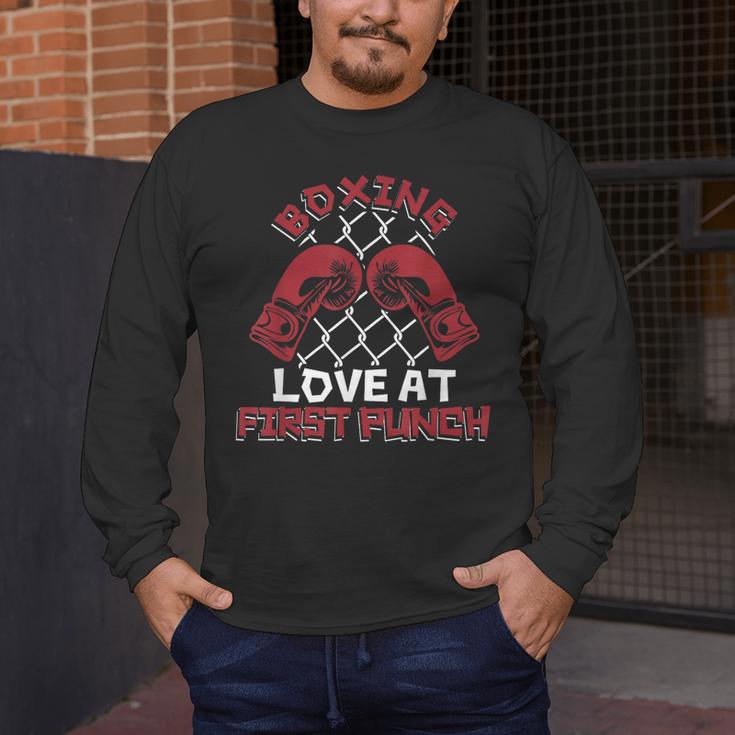 Love At First Punch Professional Boxer Muay Thai Boxing Men's Long Sleeve T-Shirt