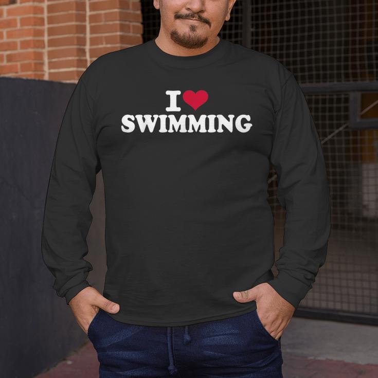 I Love Swimming Men's Long Sleeve T-Shirt