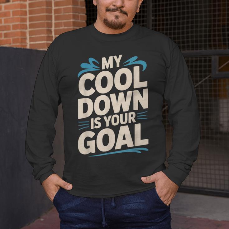 Masters Swimmer Cool Down Workout Humor Bold Swimming Men's Long Sleeve T-Shirt Masters Swimmer Cool Down Workout Humor Bold Swimming Men's Long Sleeve T-Shirt