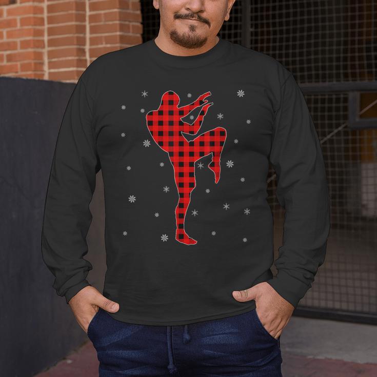 Matching Muay Thai Martial Arts Christmas Pajama Men's Long Sleeve T-Shirt