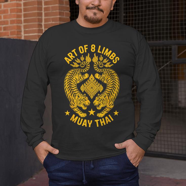 Muay Thai Art Of 8 Limbs Thai Boxing Men's Long Sleeve T-Shirt Muay Thai Art Of 8 Limbs Thai Boxing Men's Long Sleeve T-Shirt