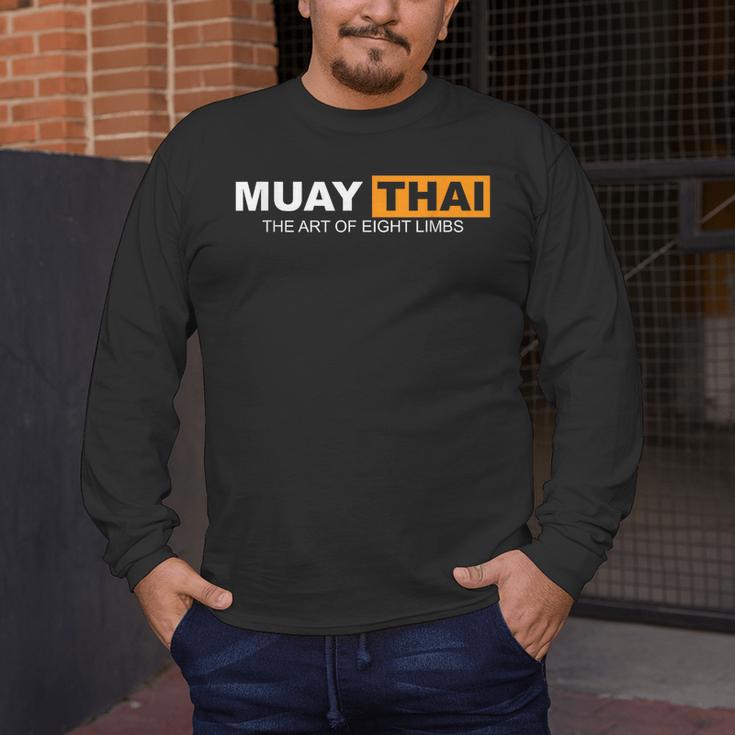 Muay Thai The Art Of Eight Limbs Kickboxing And MMA Fighter Men's Long Sleeve T-Shirt Muay Thai The Art Of Eight Limbs Kickboxing And MMA Fighter Men's Long Sleeve T-Shirt