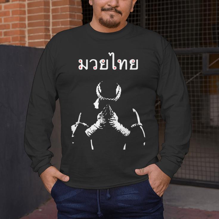 Muay Thai Thai Boxing For Muay Thai Fighter T-Shirt Men's Long Sleeve T-Shirt Muay Thai Thai Boxing For Muay Thai Fighter T-Shirt Men's Long Sleeve T-Shirt