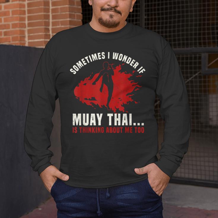 Muay Thai Boxing Teacher Kickboxing Martial Arts Instructor Men's Long Sleeve T-Shirt