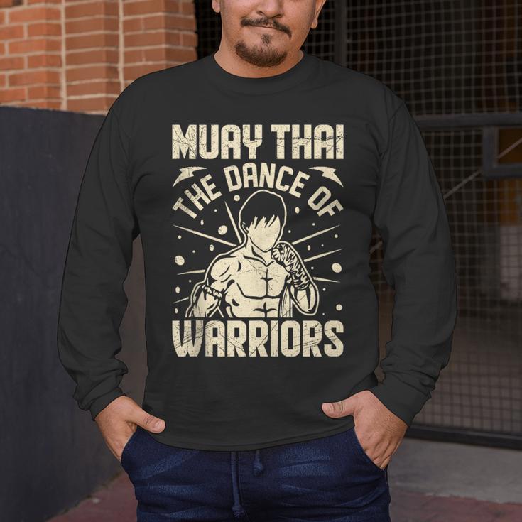 Muay Thai The Dance Of Warriors Muay Thai Men's Long Sleeve T-Shirt Muay Thai The Dance Of Warriors Muay Thai Men's Long Sleeve T-Shirt
