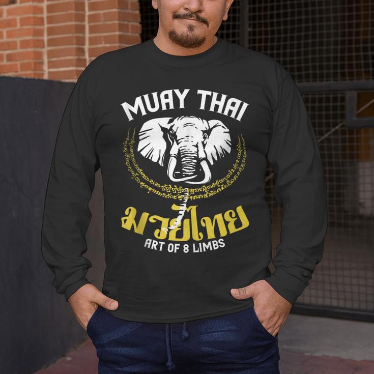 Muay Thai Elephant Martial Arts Thai Boxing Coach Lover Men's Long Sleeve T-Shirt Muay Thai Elephant Martial Arts Thai Boxing Coach Lover Men's Long Sleeve T-Shirt
