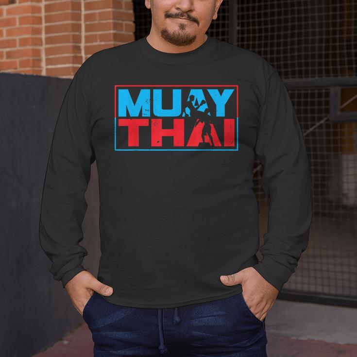 Muay Thai Fighter Boxing Martial Arts Hobby Men's Long Sleeve T-Shirt