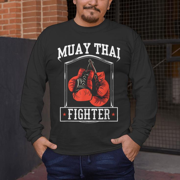 Muay Thai Fighter Hobby Boxing Martial Arts Men's Long Sleeve T-Shirt