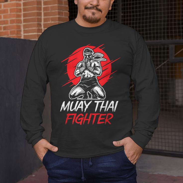 Muay Thai Fighter Martial Arts Boxing Hobby Men's Long Sleeve T-Shirt