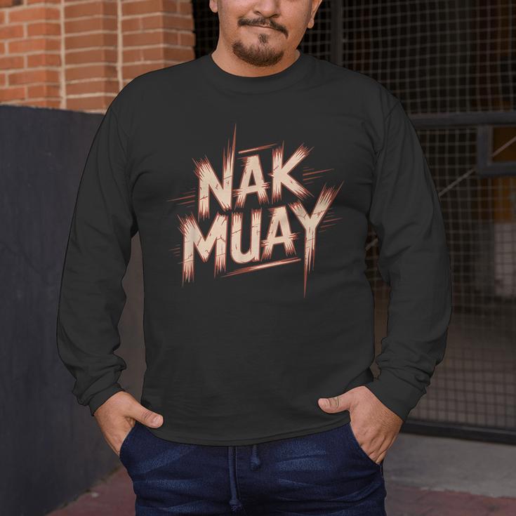 Muay Thai Fighter Nak Identity Training Practitioner Proud Men's Long Sleeve T-Shirt Muay Thai Fighter Nak Identity Training Practitioner Proud Men's Long Sleeve T-Shirt