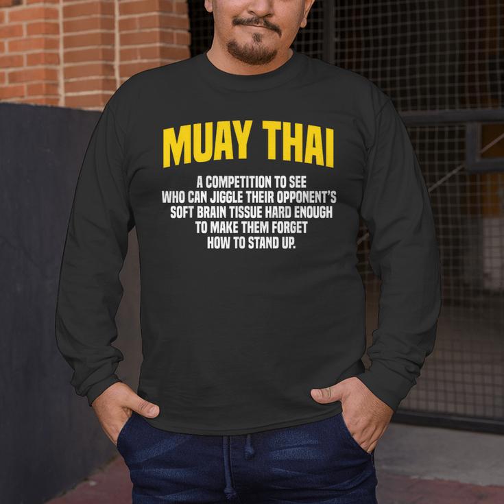 Muay Thai Martial Arts Combat Sports Men's Long Sleeve T-Shirt Muay Thai Martial Arts Combat Sports Men's Long Sleeve T-Shirt