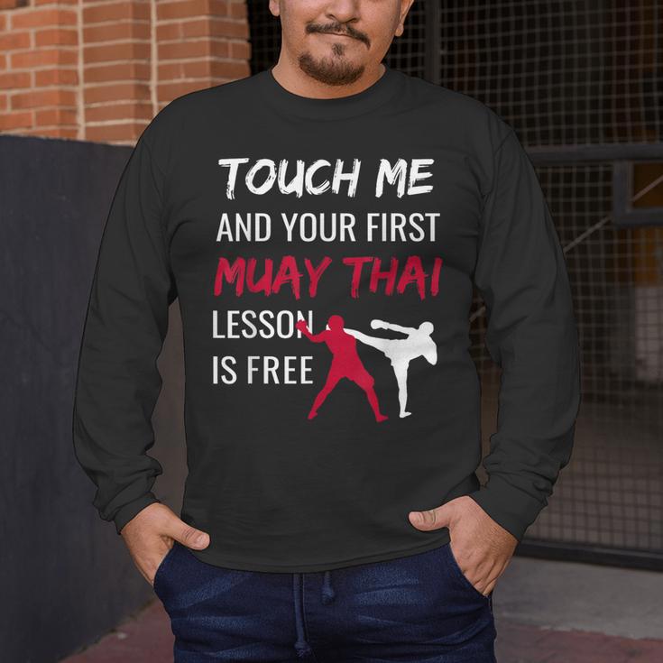 Muay Thai Martial Arts Combat Sports Self Defense Men's Long Sleeve T-Shirt