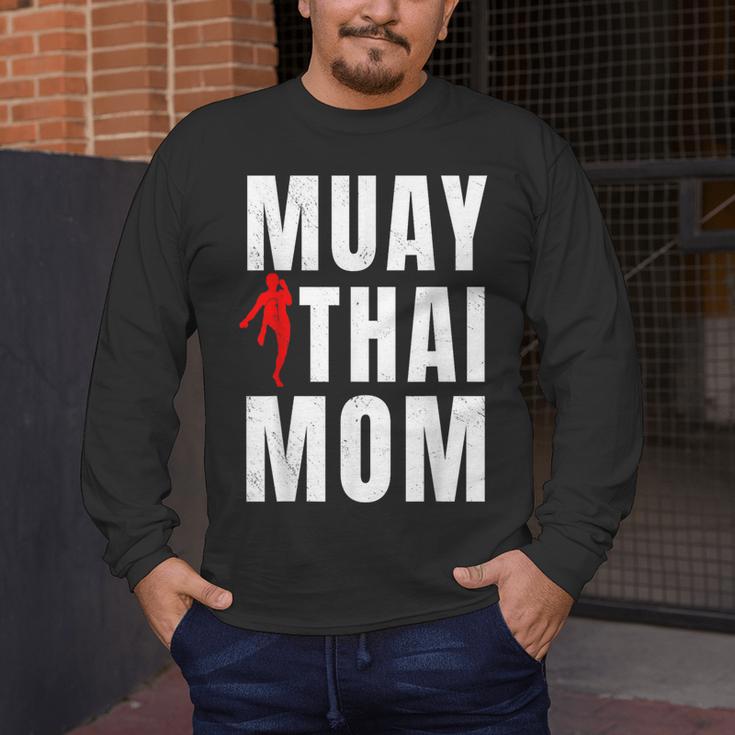 Muay Thai Mom Martial Artis Combat Sports Mother's Day Men's Long Sleeve T-Shirt
