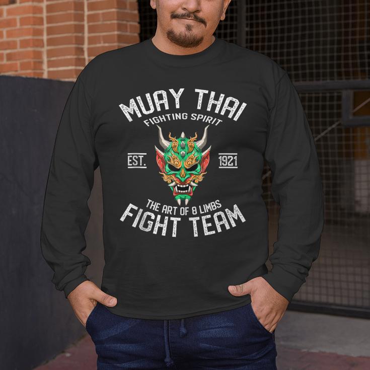 Muay Thai Oni Fight Team Kickboxing Men's Long Sleeve T-Shirt
