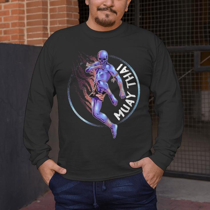 Muay Thai Skeleton Men's Long Sleeve T-Shirt Muay Thai Skeleton Men's Long Sleeve T-Shirt