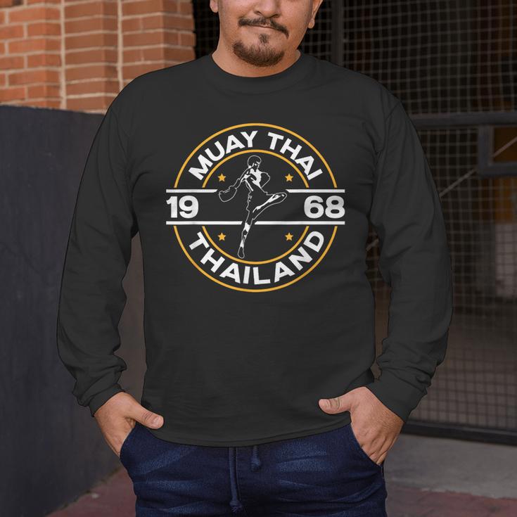 Muay Thai Thailand Fighter Fighting Combat 1969 Thai Boxing Men's Long Sleeve T-Shirt