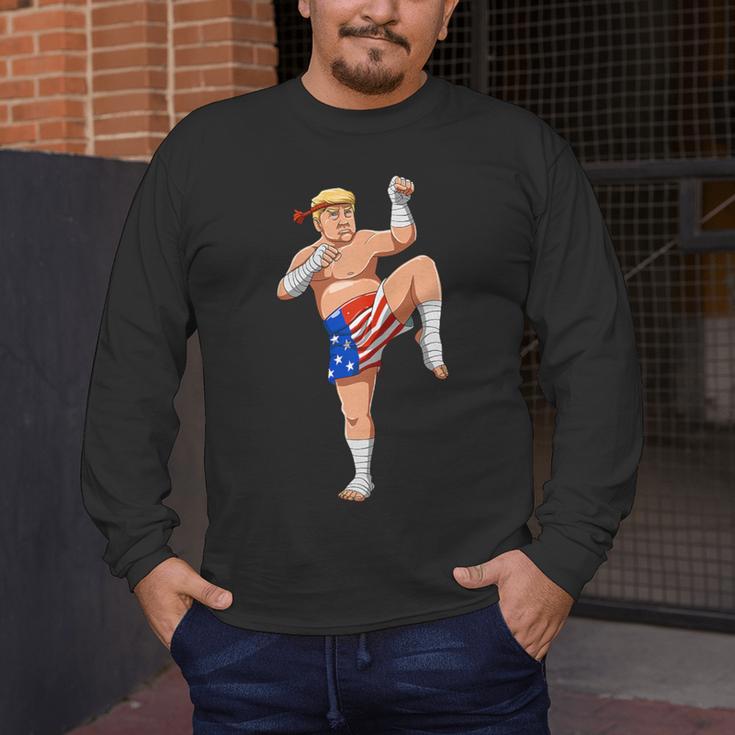 Muay Thai Trump Make Muay Thai Great Again Men's Long Sleeve T-Shirt Muay Thai Trump Make Muay Thai Great Again Men's Long Sleeve T-Shirt