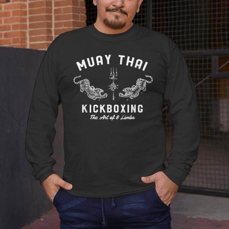 Muay Thai Twin Tigers MMA Warrior Fight Shirt Men's Long Sleeve T-Shirt