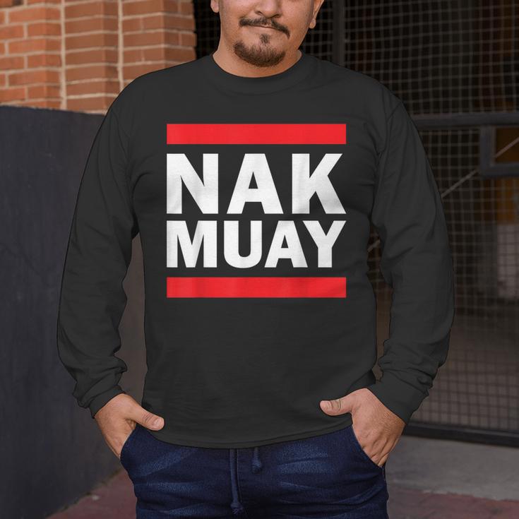 Nak Muay Thai Kickboxing MMA Men's Long Sleeve T-Shirt Nak Muay Thai Kickboxing MMA Men's Long Sleeve T-Shirt