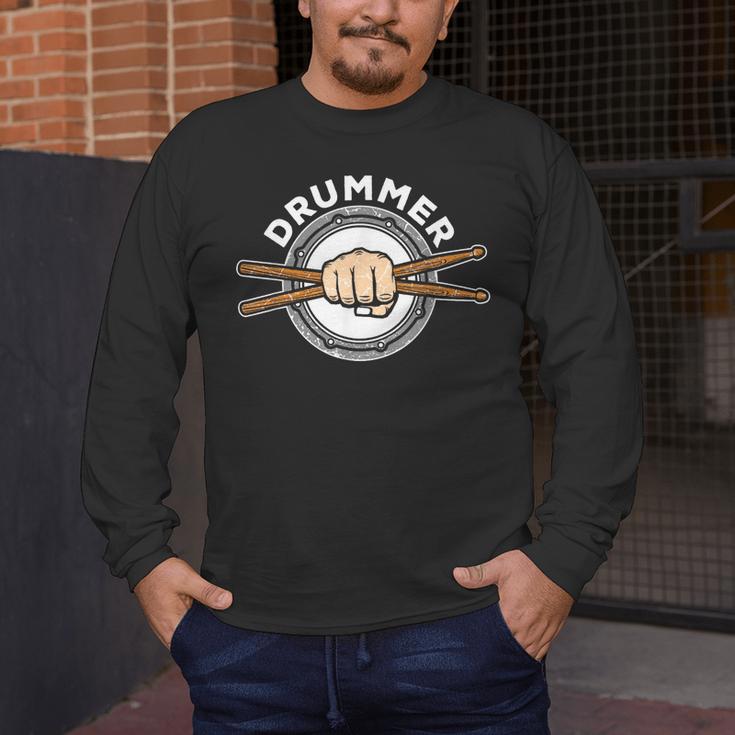 Percussion Drum Sticks Drummer Quote Drum Kit T-Shirt Men's Long Sleeve T-Shirt Percussion Drum Sticks Drummer Quote Drum Kit T-Shirt Men's Long Sleeve T-Shirt