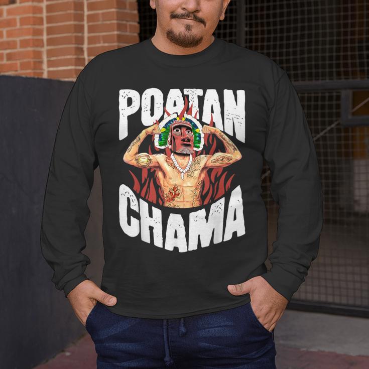 POATAN CHAMA MMA Fan JJB Boxing Muay Thai Kickboxing Men's Long Sleeve T-Shirt