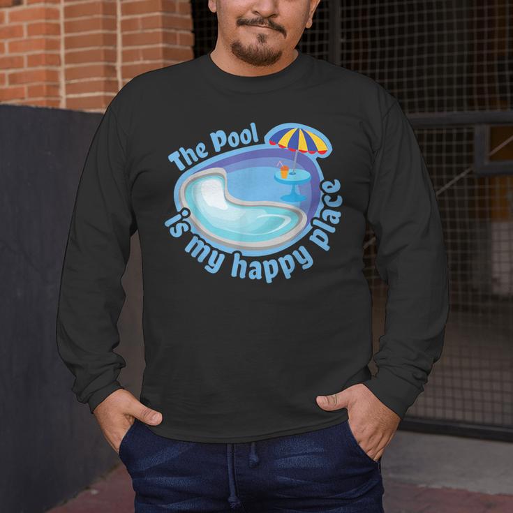 The Pool Is My Happy PlaceShirt Summer Swimming Tee Men's Long Sleeve T-Shirt The Pool Is My Happy PlaceShirt Summer Swimming Tee Men's Long Sleeve T-Shirt