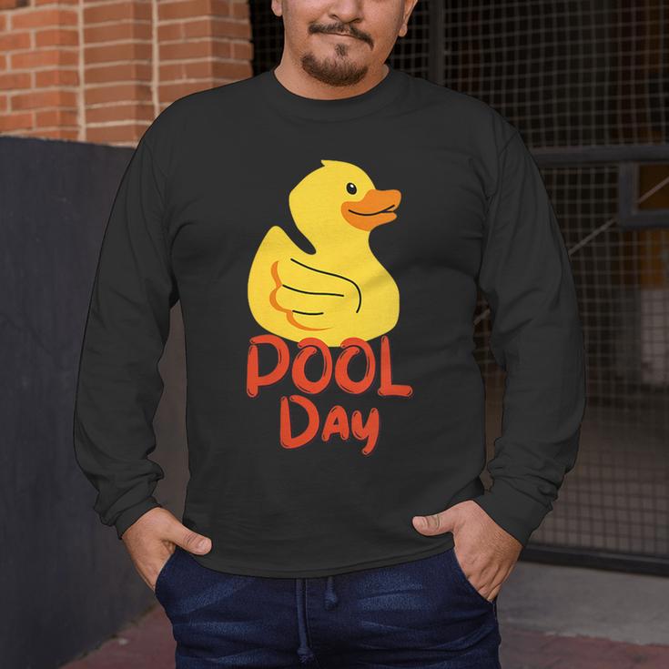 Pool Swimming Day Men's Long Sleeve T-Shirt Pool Swimming Day Men's Long Sleeve T-Shirt