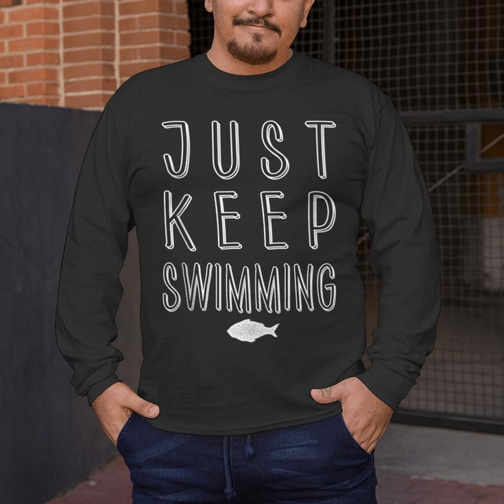 Pretty Fish Just Keep Swimming Men's Long Sleeve T-Shirt Pretty Fish Just Keep Swimming Men's Long Sleeve T-Shirt