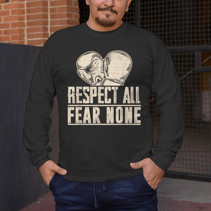 Respect All Fear None Muay Thai Men's Long Sleeve T-Shirt Respect All Fear None Muay Thai Men's Long Sleeve T-Shirt