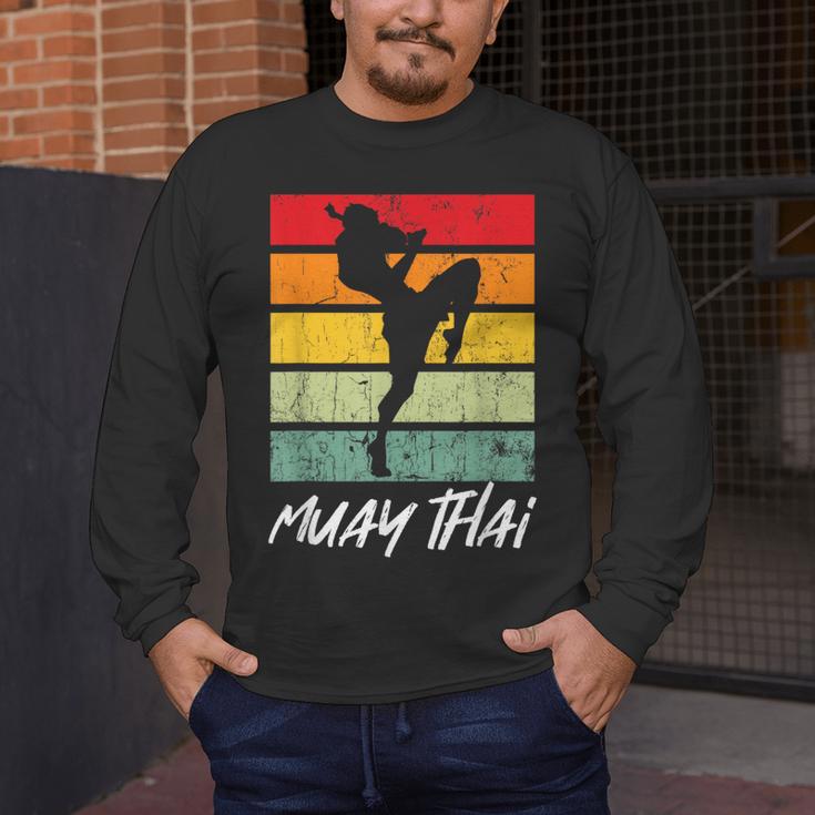 Retro Muay Thai Vintage MMA Martial Arts Thailand Boxing Men's Long Sleeve T-Shirt Retro Muay Thai Vintage MMA Martial Arts Thailand Boxing Men's Long Sleeve T-Shirt