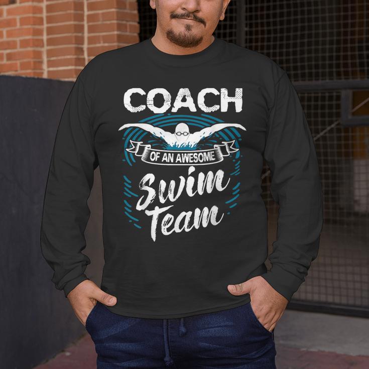 Swim Coach Professional Instructor Swimming Lesson Sport Men's Long Sleeve T-Shirt Swim Coach Professional Instructor Swimming Lesson Sport Men's Long Sleeve T-Shirt