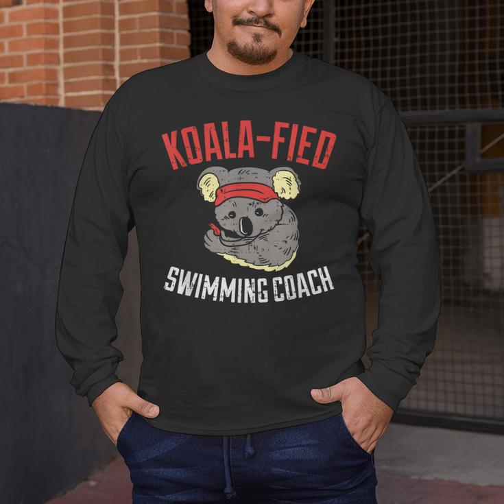 Swim Coach Saying Cute Swimming Coach Appreciation Men's Long Sleeve T-Shirt Swim Coach Saying Cute Swimming Coach Appreciation Men's Long Sleeve T-Shirt