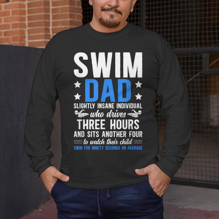 Swim Dad Definition Dad Of A Swimmer Father Swimming Dad Men's Long Sleeve T-Shirt Swim Dad Definition Dad Of A Swimmer Father Swimming Dad Men's Long Sleeve T-Shirt