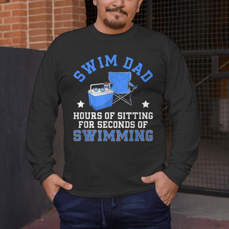Swim Dad Of A Swimmer Dad Swim Father Swimming Dad Men's Long Sleeve T-Shirt Swim Dad Of A Swimmer Dad Swim Father Swimming Dad Men's Long Sleeve T-Shirt