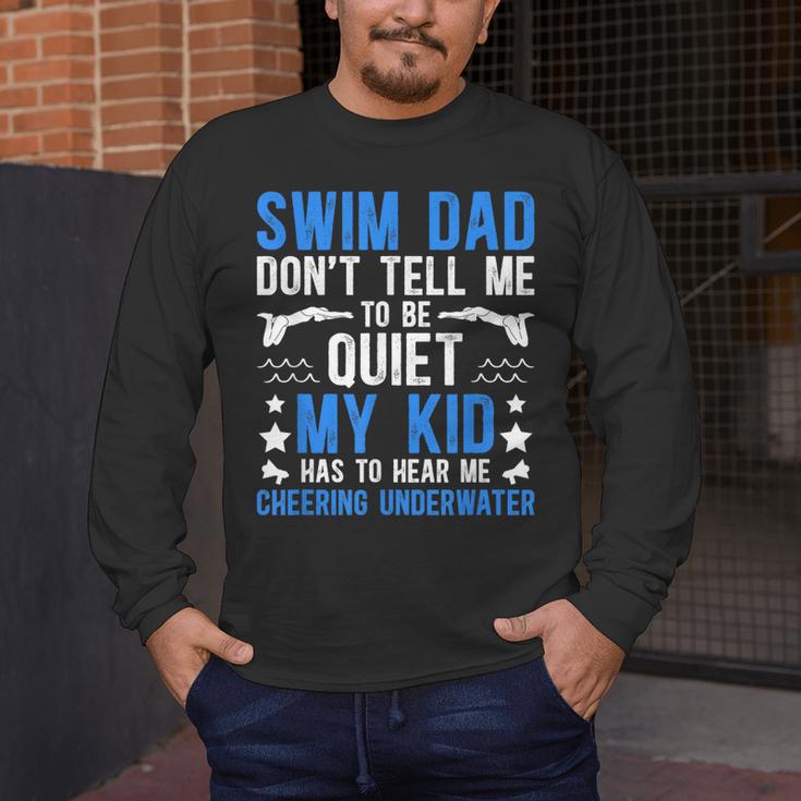 Swim Dad Swimming Dad Of A Swimmer Dad Swim Father Men's Long Sleeve T-Shirt Swim Dad Swimming Dad Of A Swimmer Dad Swim Father Men's Long Sleeve T-Shirt